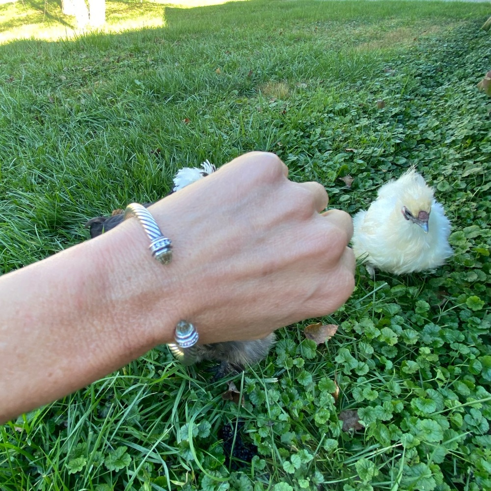 David Yurman Cable Cuff.  Diamonds and Prasiolite. 5 mm.  Gorgeous!